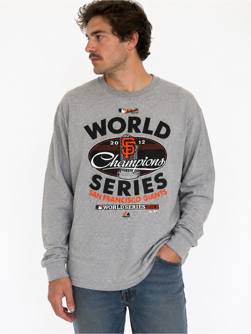 Majestic San Francisco Giants 2012 World Series Champions Long Sleeve Tee XL MLB